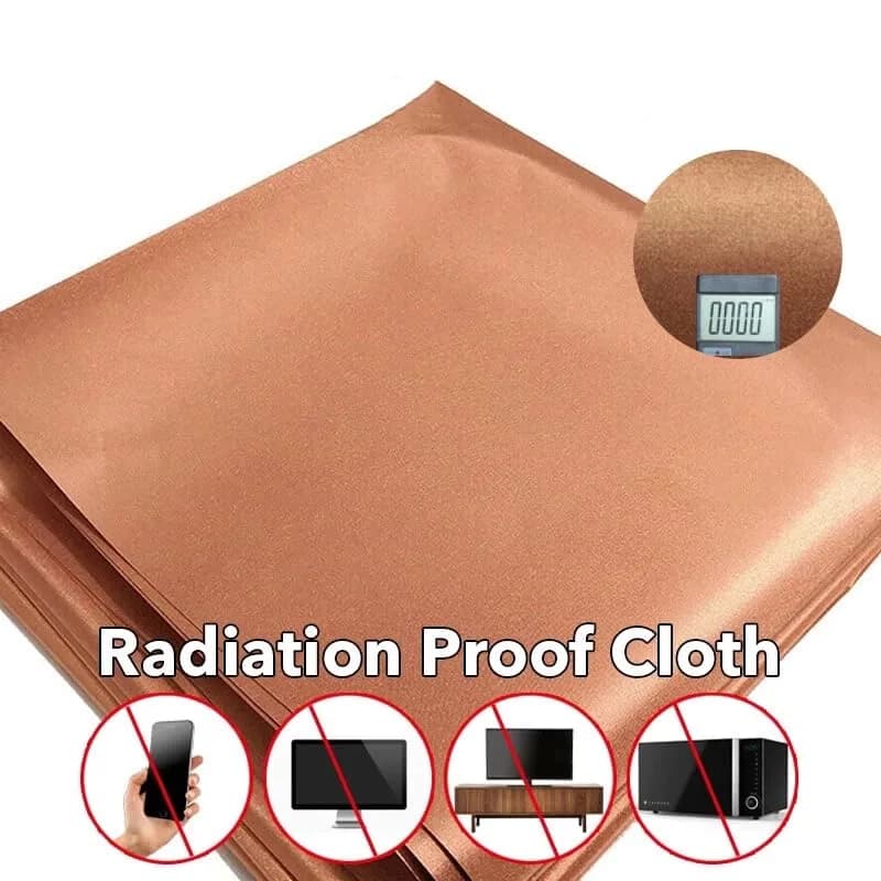Amradield Copper Fabric Blocking RFID/EMF/EMI Conductive Fabric 197"x43" Golden thumbnail 6
