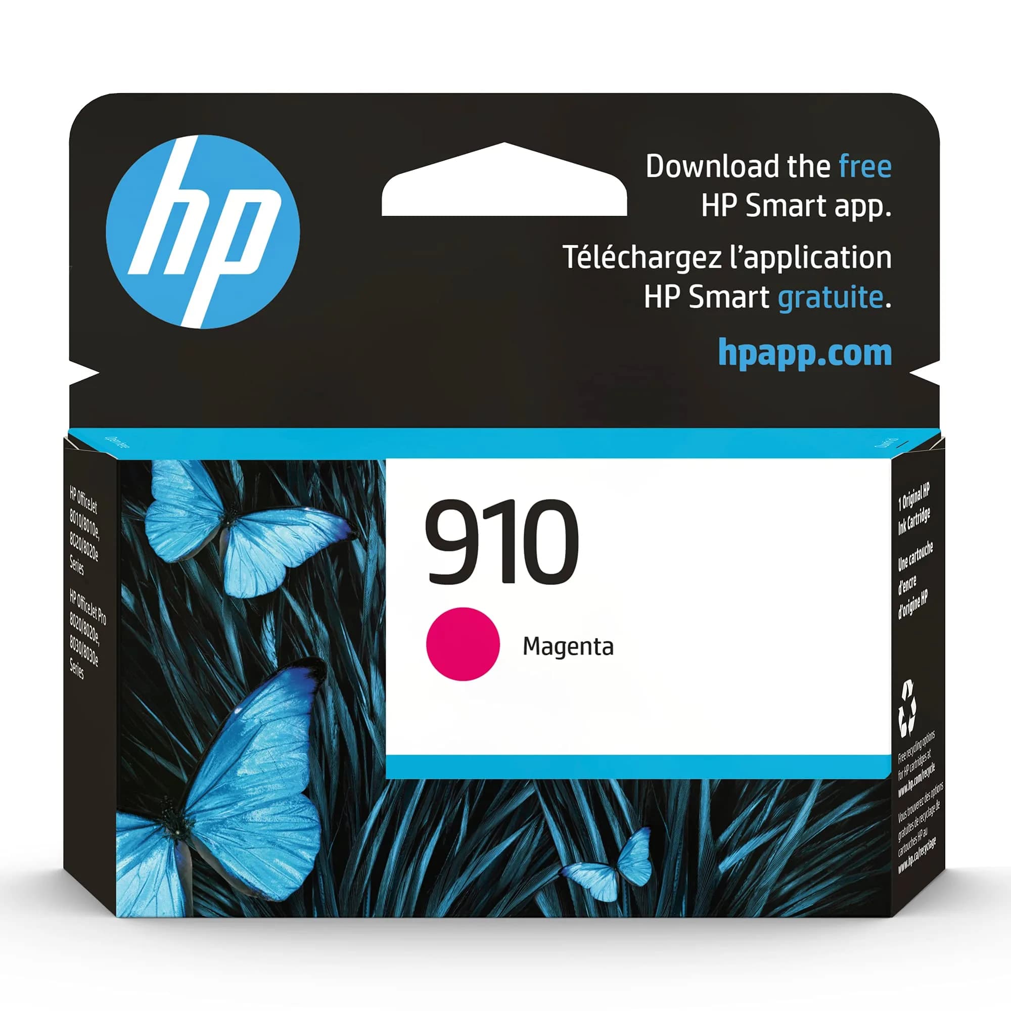 HP 910 Black Ink Cartridge | 300 Pages Yield | Genuine HP Ink — Magenta