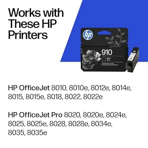 HP 910 Black Ink Cartridge | 300 Pages Yield | Genuine HP Ink thumbnail 2