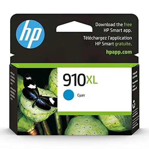 HP 910XL Cyan High-Yield Ink Cartridge 825 Pages | Fade-Resistant Documents & Brilliant Images thumbnail 1