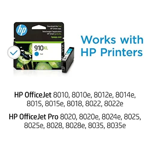 HP 910XL Cyan High-Yield Ink Cartridge 825 Pages | Fade-Resistant Documents & Brilliant Images thumbnail 2