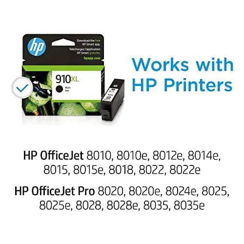 HP 910XL Black High-Yield Ink Cartridge | 825 Pages | Works with OfficeJet 8010, 8020 Series thumbnail 2