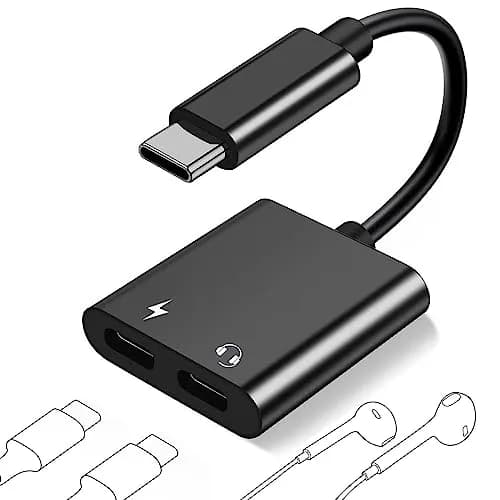 LecLooc USB C Splitter for iPhone 15 | Dual Audio & Fast Charge 60W | Compatible with iPad Pro, Galaxy S22 Ultra, Pixel 7 | 24-bit/96kHz thumbnail 1