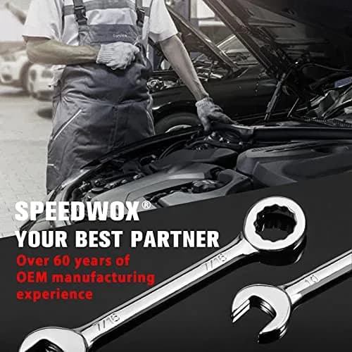 SPEEDWOX Mini Wrench Set 4mm-11mm & 5/32"-7/16" | High Carbon Steel, Rust-Resistant Chrome Finish, 20 Pcs thumbnail 7
