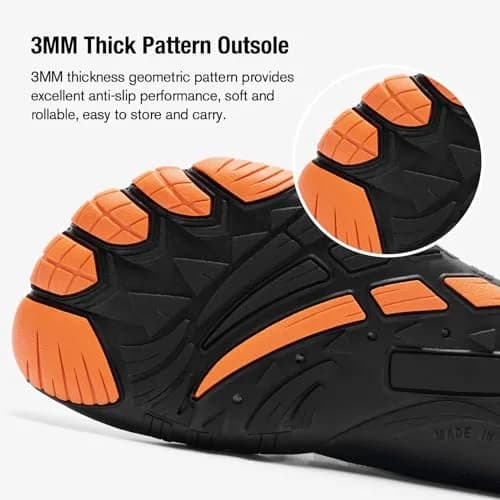 HIITAVE Men Water Shoes Barefoot Aqua Socks 13 M US | Quick Dry, Lightweight & Flexible thumbnail 3
