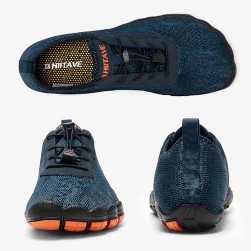 HIITAVE Men's Water Shoes Barefoot Aqua Socks | US Men's Size 10 (Navy) thumbnail 5
