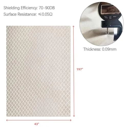 Amradield Faraday Fabric EMI RFID Shielding 500cm x 108cm (197"x43") | Blocks WiFi, RF, Microwave Signals thumbnail 7