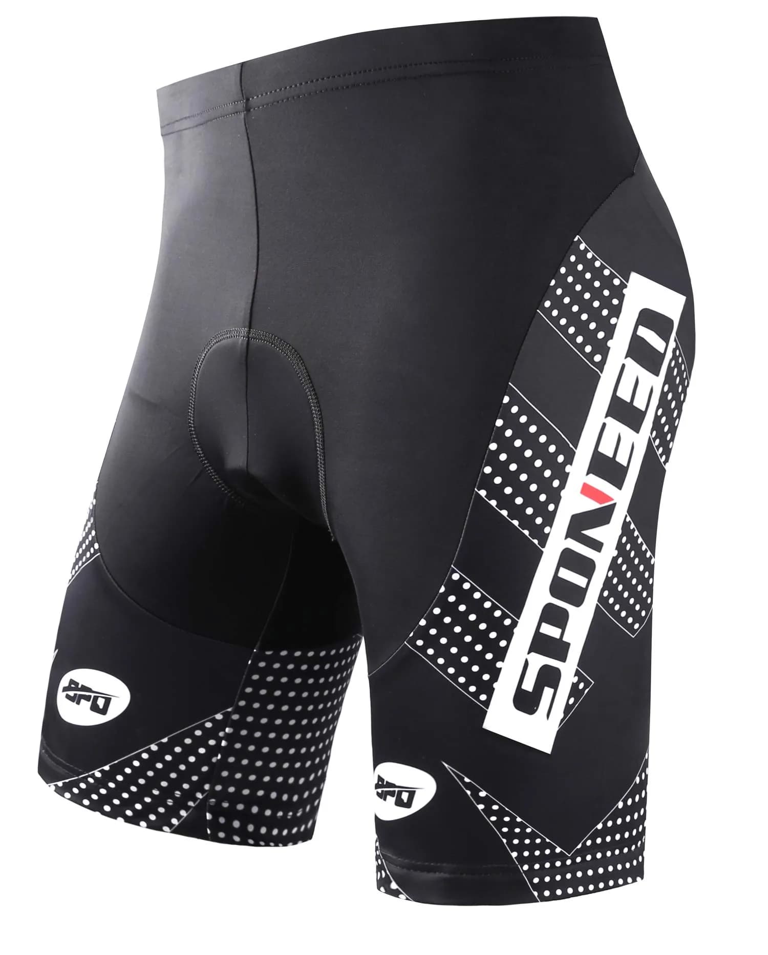 sponeed Cycling Shorts XL Black White | Breathable Padded Men’s Bike Bottoms - main product image
