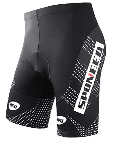 sponeed Cycling Shorts XL Black White | Breathable Padded Men’s Bike Bottoms thumbnail 1