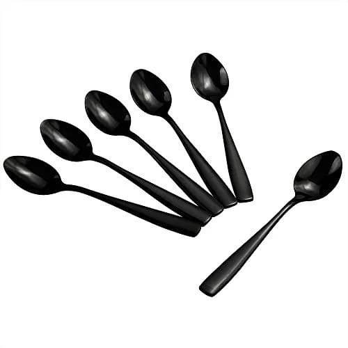 Teyyvn Stainless Steel Tea Spoons 16-Piece Black Small Spoon | Durable & Mirror Finish (14.94cm) thumbnail 1