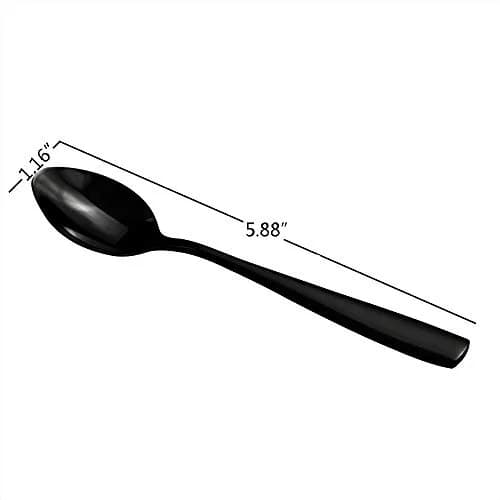 Teyyvn Stainless Steel Tea Spoons 16-Piece Black Small Spoon | Durable & Mirror Finish (14.94cm) thumbnail 2