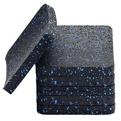 BestXD Rubber Treadmill Mat Pads 3.94 x 3.94 x 0.5 in (Pack of 4) | Protects Floors & Reduces Vibration thumbnail 1