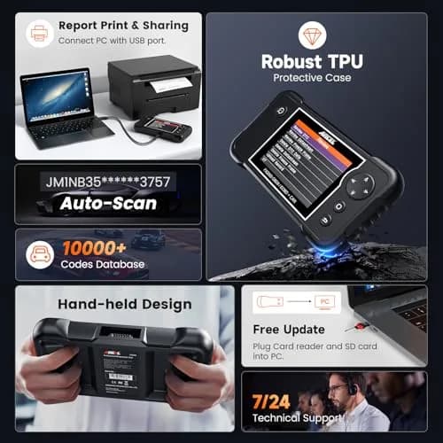 ANCEL FX2000-US OBD2 Scanner, 4-System Car Diagnostic Tool with Live Data | Deep Vehicle Diagnostics for DIY Drivers thumbnail 7