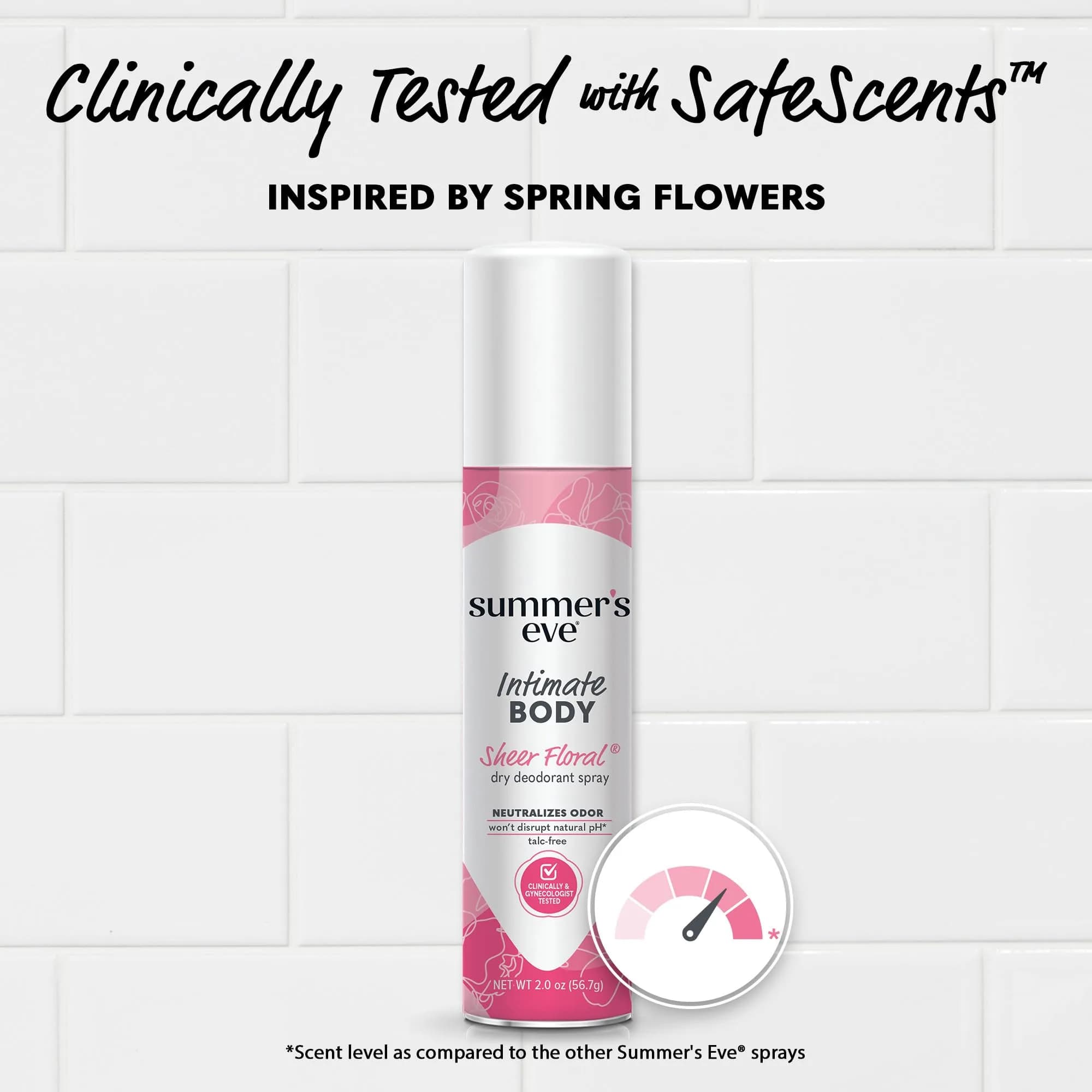 Summer's Eve Sheer Floral Daily Refreshing Feminine Spray, 2 oz, 3 Pack thumbnail 4