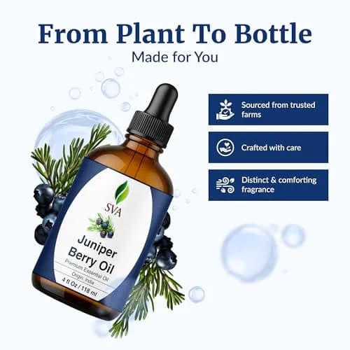 SVA ORGANICS Juniper Berry Essential Oil 118ml (4 Fl Oz) | Natural Woody Aroma for Aromatherapy & DIY thumbnail 4