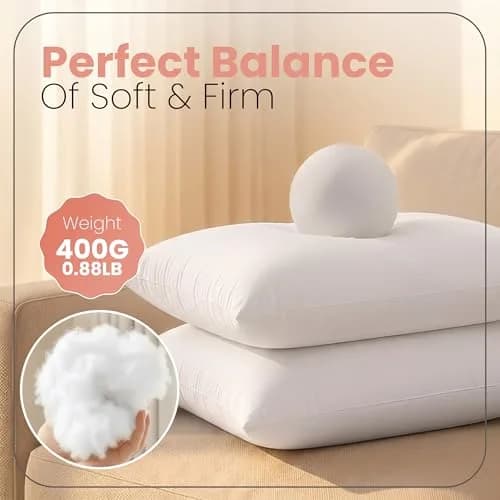 Utopia Bedding 12x20 Inch White Throw Pillow Inserts (2-Pack) | Fluffy & Supportive Couch Pillow Fillers thumbnail 2
