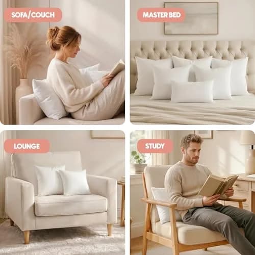 Utopia Bedding 20x20 Pillow Inserts | Fluffy, Durable Polyester Support for Couch & Bed thumbnail 5