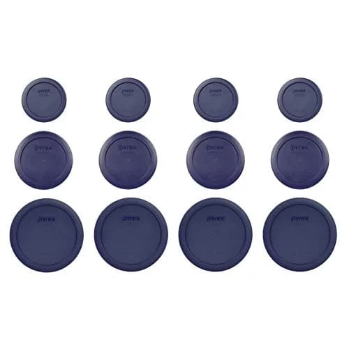 Pyrex 12-Piece Americana Blues Themed Replacement Lids for Pyrex Bowls | 12 Count thumbnail 1