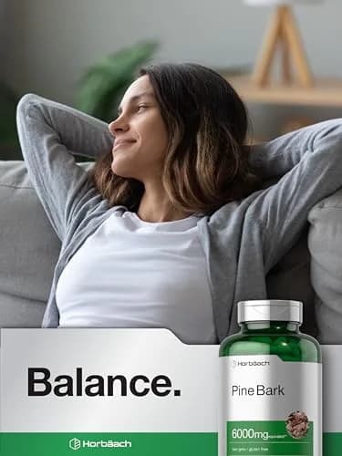 Horbäach Pine Bark Extract 180 Capsules | Standardized to 75% Proanthocyanidins thumbnail 7