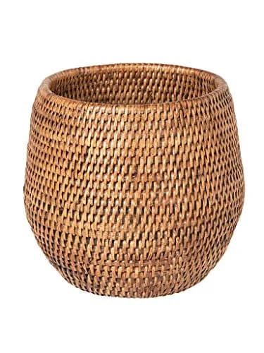 Kouboo La Jolla Coco Rattan Bowl Small Planter | Handcrafted Indoor Decor (70-120 chars) thumbnail 1