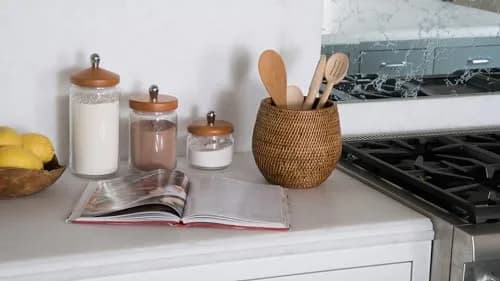 Kouboo La Jolla Coco Rattan Bowl Small Planter | Handcrafted Indoor Decor (70-120 chars) thumbnail 3