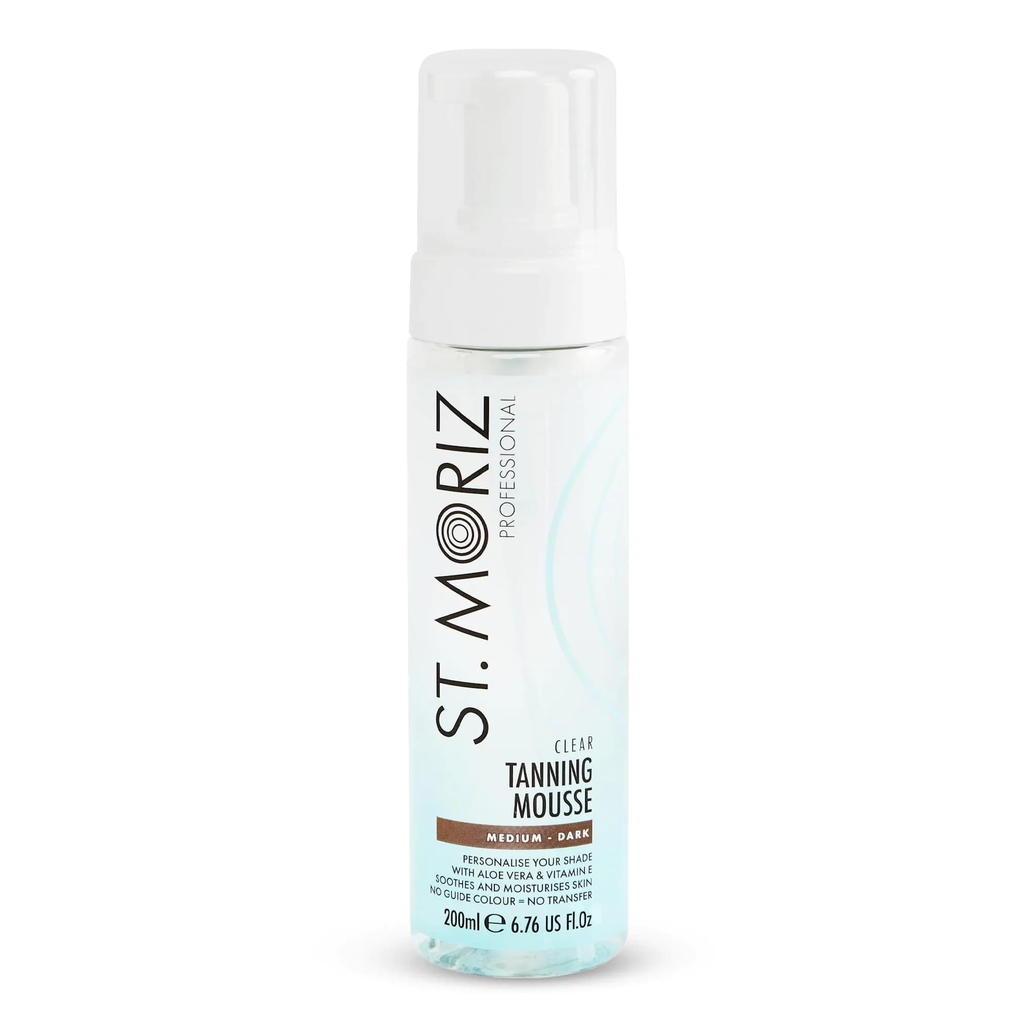 St. Moriz Professional Dark Self Tanner Mousse 200ml (6.76 fl oz) | Streak-Free Fake Tan with Aloe Vera & Vitamin E — Medium to Dark / 6.76 Fl Oz