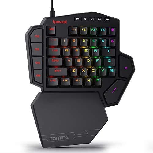 Redragon K585 DITI One-Handed RGB Mechanical Gaming Keypad with Detachable Wrist Rest | 42-Key Layout, Programmable Macros thumbnail 1