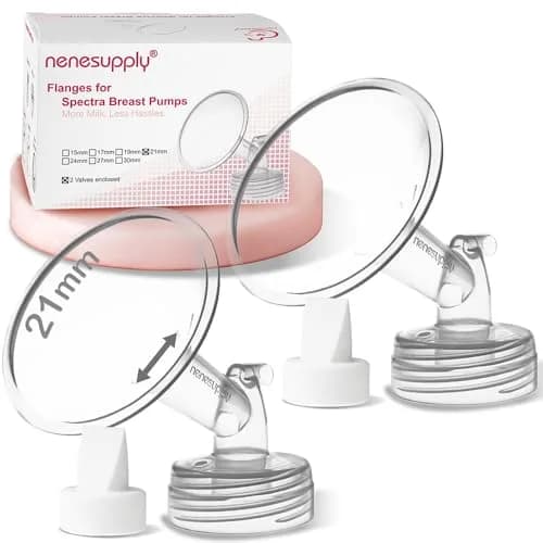 Nenesupply 21mm Flanges & Duckbill Valves for Spectra Breastpump | 2 Count (Pack of 1) thumbnail 1