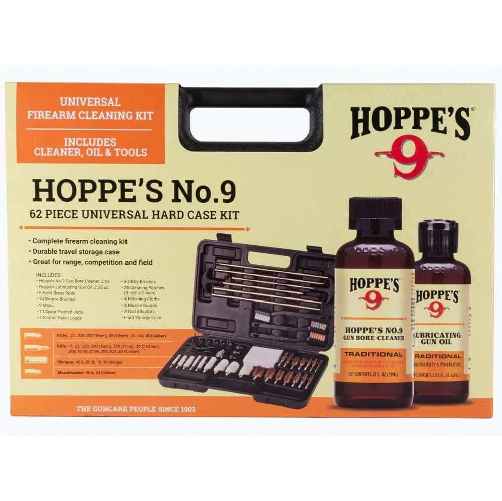 Hoppe's Deluxe Gun Cleaning Kit - 62 Piece | Complete Firearm Maintenance Set with Oil & Cleaner - main product image