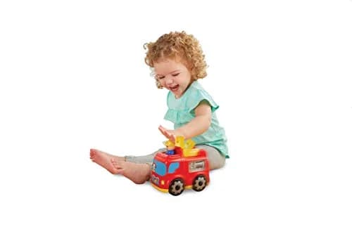 Kidoozie Press 'N Zoom Fire Engine - Push & Go Vehicle Toy for Toddlers | Bright, Safe & Educational (70-120 chars) thumbnail 6