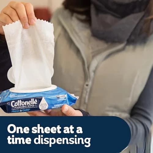 Cottonelle Fresh Feel Flushable Wipes, 8 Packs, 42 Wipes per Pack | Gentle & Septic-Safe for Complete Clean thumbnail 8