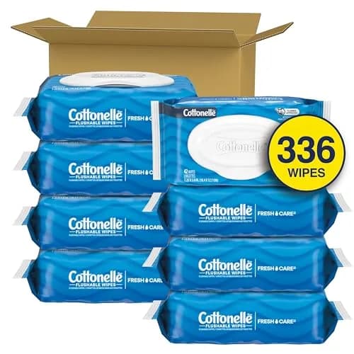 Cottonelle Fresh Feel Flushable Wipes, 8 Packs, 42 Wipes per Pack | Gentle & Septic-Safe for Complete Clean thumbnail 2