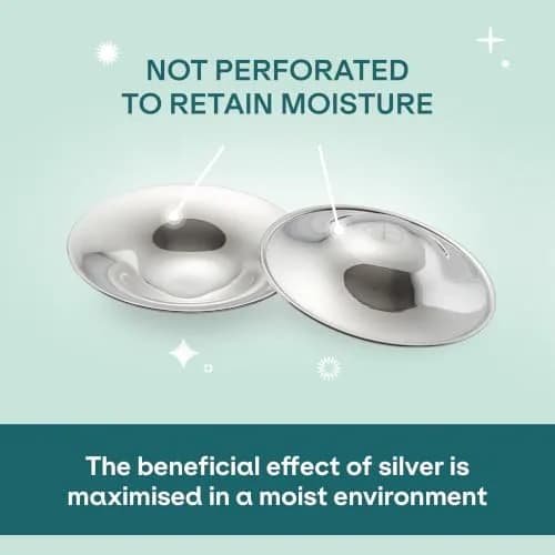 Koala Babycare Original Silver Nursing Cups - Standard Size | Reusable Breastfeeding Nipple Shields for Sore Nipples thumbnail 8