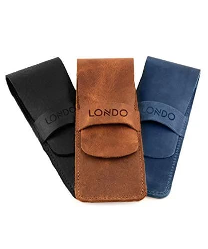 Londo Genuine Leather Pen and Pencil Case with Tuck in Flap | Classic Desk Organizer in 6 Colors thumbnail 7
