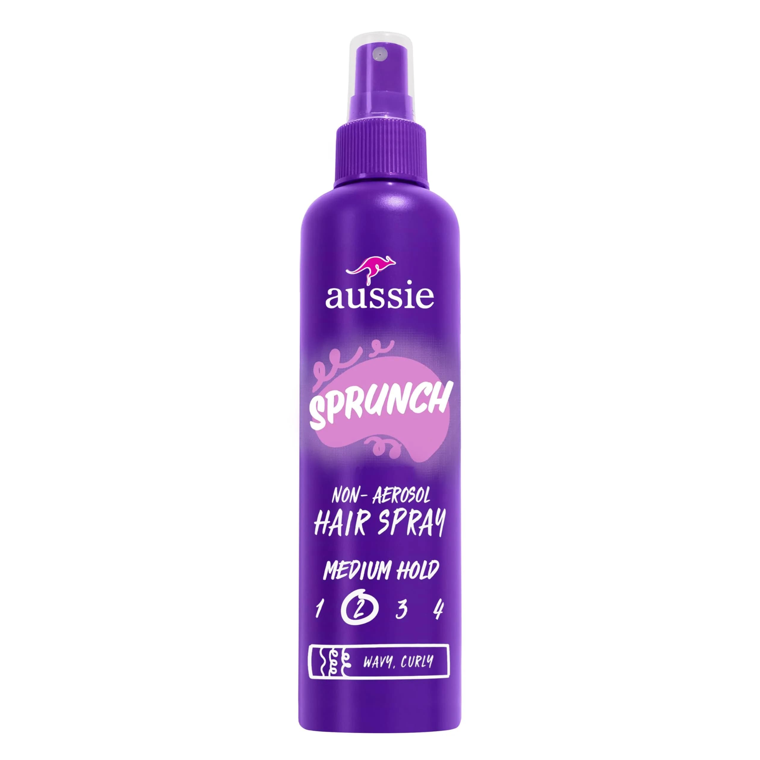 Aussie Sprunch Non-Aerosol Hairspray for Curly Hair 250ml (8.5 Fl Oz) Pack of 3 | Strong Hold with Jojoba Oil & Sea Kelp - main product image