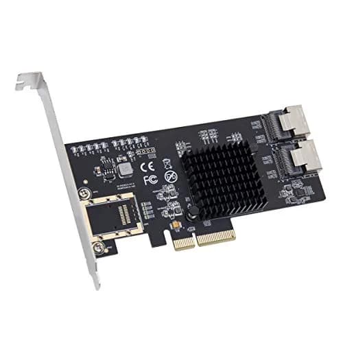 Syba 8 Port SATA III PCI-e x4 Expansion Card for FreeNAS & ZFS RAID - SI-PEX40137 thumbnail 1