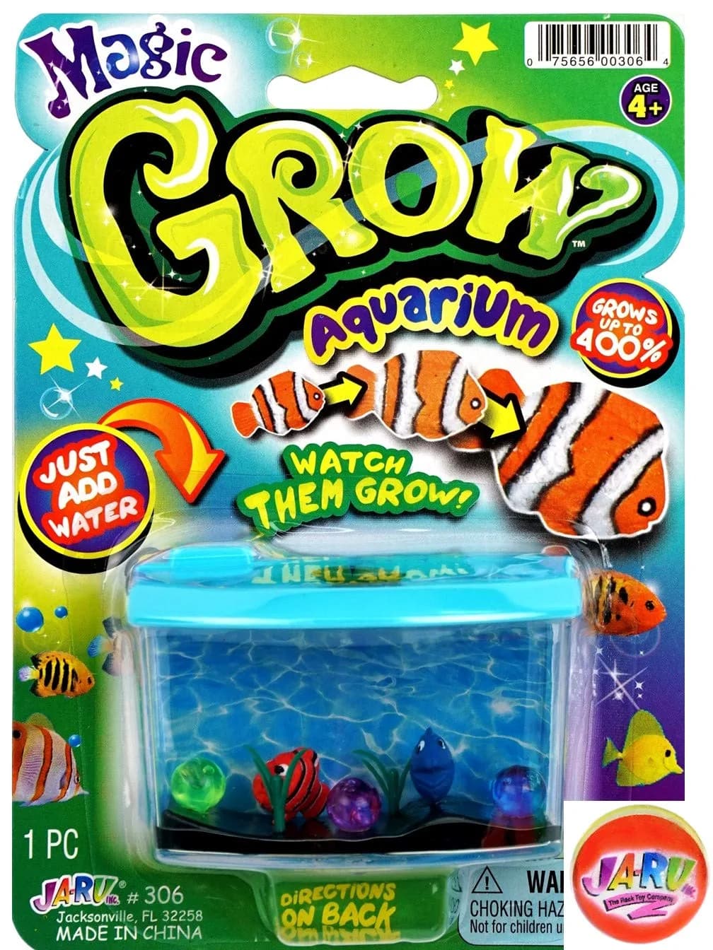 JA-RU Magic Grow Aquarium Water Growing Toys 1 Pack | Fish Expand Up to 5x in Days - main product image