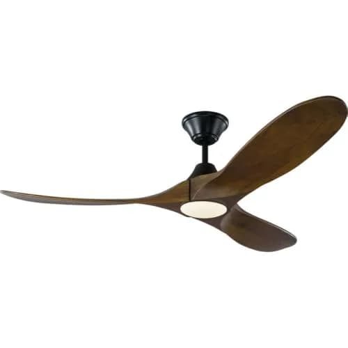 Monte Carlo Maverick II 52" Ceiling Fan with LED Light & Remote | Energy Star, Brushed Steel, 3 Blades thumbnail 3