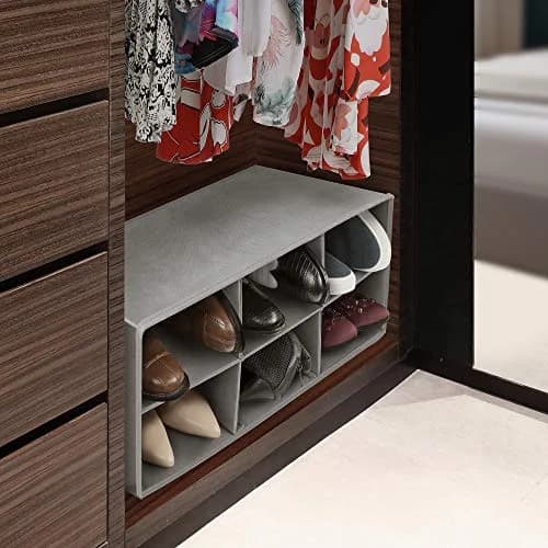 Sorbus Foldable 6-Section Shoe Cubby Organizer 63.5cm L x 25.4cm W x 26.7cm H | Holds 6 Pairs of Shoes for Closets & Entryways thumbnail 10