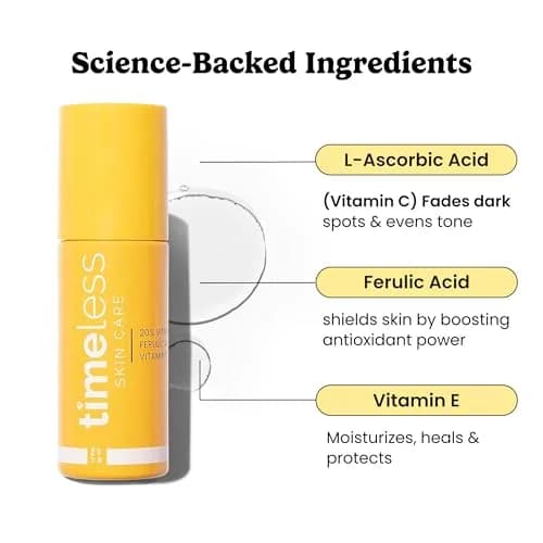 Timeless Skin Care 20% Vitamin C + E Ferulic Acid Serum 50ml (1.7 fl oz) | Brightens Skin & Supports Collagen thumbnail 2