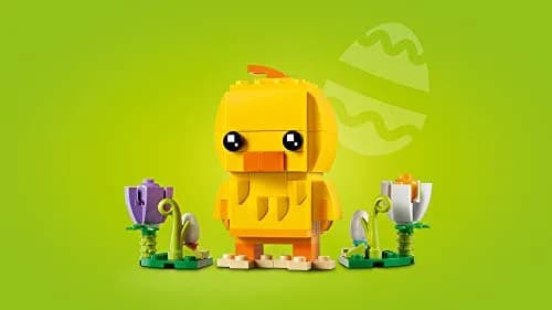 LEGO BrickHeadz 40350 Easter Chick Building Kit (120 Pieces) | Easter Scene with Colorful Flowers & Eggs thumbnail 3