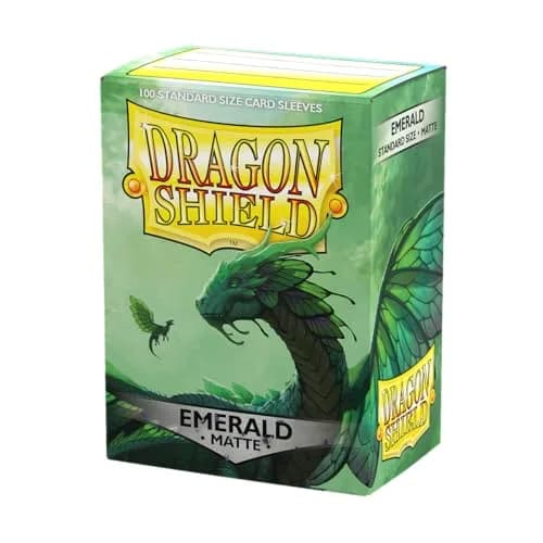 Dragon Shield Standard Size Card Matte Sleeves 100 CT Emerald | Protects TCGs like Pokemon, MTG thumbnail 1