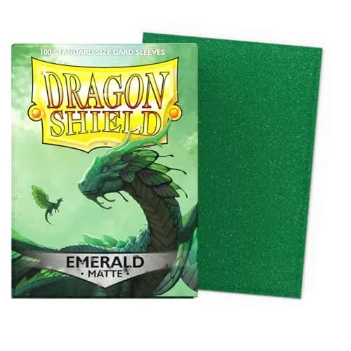 Dragon Shield Standard Size Card Matte Sleeves 100 CT Emerald | Protects TCGs like Pokemon, MTG thumbnail 2