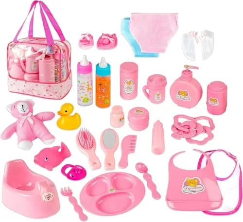 My Sweet Baby 13-Piece Doll Feeding & Diaper Bag Set with Disappearing Milk Bottles | Ages 3+ thumbnail 1