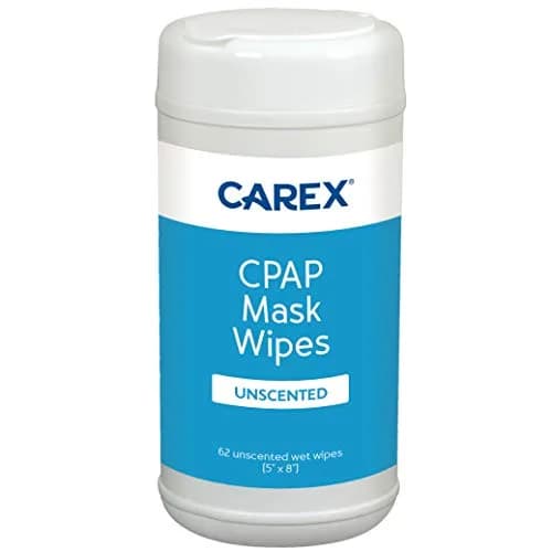 Carex CPAP Mask Wipes - 62 Count Unscented Cotton Wipes | Gentle & Effective CPAP Cleaning thumbnail 1