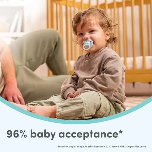 NUK First Choice Classic Orthodontic Baby Pacifier 0-6 Months, 5-Pack | Trusted by 95% of Babies thumbnail 3