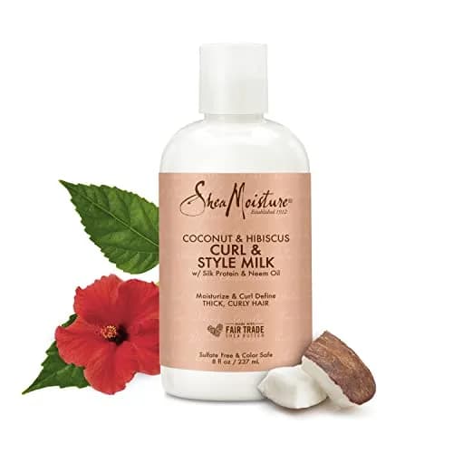 SheaMoisture Curl & Style Milk Coconut & Hibiscus 237ml (8 Fl Oz) | Defines Curls, Controls Frizz thumbnail 9