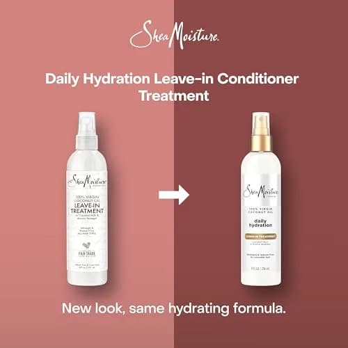 Shea Moisture 100% Virgin Coconut Oil Leave-In Treatment 237ml (8 Fl Oz) | Hydrates, Softens & Controls Frizz thumbnail 3