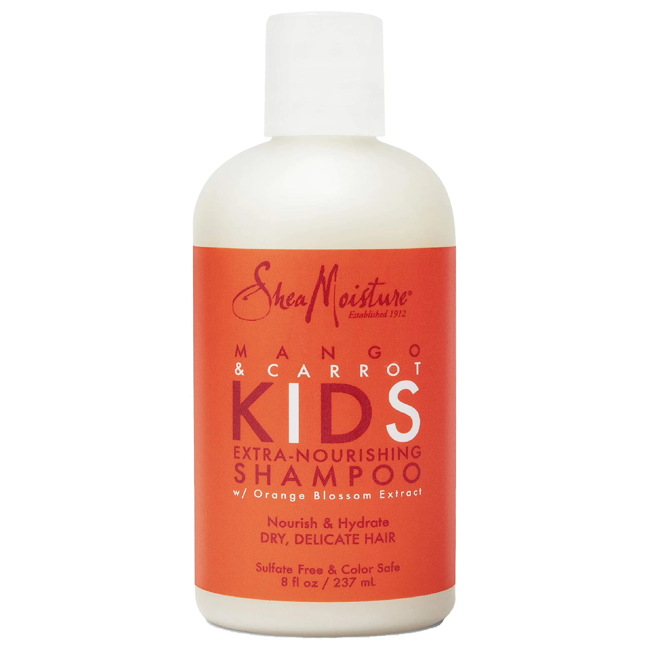 Shea Moisture Kids Mango & Carrot Extra Nourishing Shampoo 237ml (8 Fl Oz) | Gentle Cleansing for Delicate Curly Hair - main product image