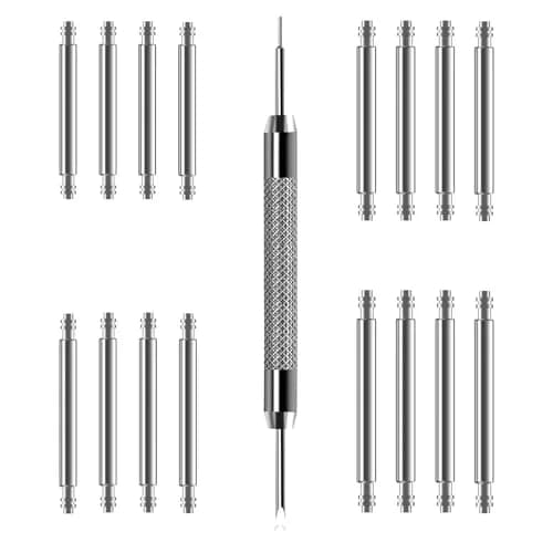 Vellsar 20mm Watch Spring Bars & Tool Kit | Stainless Steel, 1.8mm/1.5mm Thickness, Pack of 20 Bars thumbnail 1